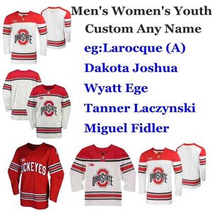Ohio State Buckeyes College Hockey Jerseys Women Sasha LaRocque Jersey Mason Jobst Luke Stork Sean Romeo Miguel Fidler Custom Scheded