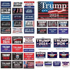 2024 90x150cm Trump Flags 3x5 piedi Poliestere di alta qualità Non calpestare Trump Elezioni presidenziali Giardino domestico Banner Bandiere 0712
