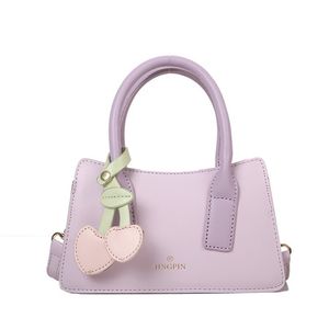 Borse da ragazza estive 2022 piccola borsa quadrata di colore sfumato per bambini moda ciondolo ciliegia borse a tracolla singole donna portafogli transfrontalieri F1195