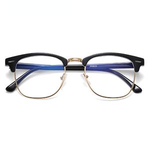 Occhiali da sole Classic Semi Rimless Anti Blue Light Blocking Occhiali Uomo Square Ray Filter Montature per occhiali Computer Donna Occhiali da sole