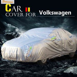 Опт BuildReamen2 Car Cover Cover Sun Anti-UV Rain Snow защитная крышка Водонепроницаемый для Volkswagen Caddy Gol Lamando Tiguan Up Beetle W220322