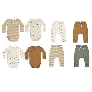 Родился Baby Dompers Organic Cotton Set Set Компьют Pant Шляпа весна лето с длинными рукавами для мальчика.