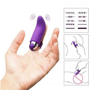Silikagel Laddar fingervibrator Sexig leksak för kvinna klitoris stimuleringsmassage Masturbator vibrerande vuxenbutik