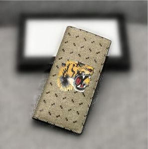 Wallets Sanke Wallet Purses Coin Tiger Long with white box Mens Fold Card Holder Womens Passport Holder Bee Folded Purse Photo Pouch #GTD06