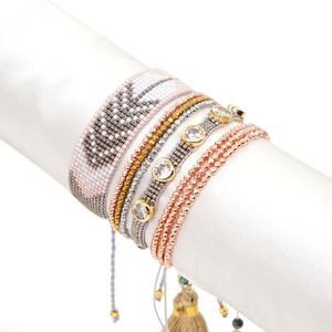 Charm-Armbänder Go2Boho Miyuki Set Pfeilmuster Armband Schmuck für Frauen Geschenk mexikanische mehrschichtige Hämatit Perlen Pulseras FemmeCharm