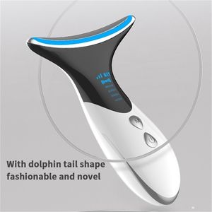 LED Neck Anti Wrinkle Face Lifting Beauty Device Pon Therapy Skin Dra åt Massager Minska dubbel hakrinkleremoval 220630