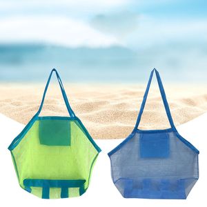 Kinder Sandbeach Proteable Mesh Bag Kinder Spielzeug Aufbewahrungstaschen Schwimmen Großer Strandtasche für Handtücher Frauen Kosmetische Make up Tasche