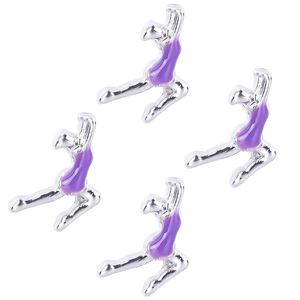 20 Teile/los Ballett Gymnastic Mädchen charme Schwimm Medaillon Charms Fit Für Glass Living Magnetische Speicher Medaillons