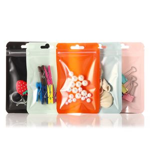 Sacchetti per imballaggio con cerniera autosigillante trasparenti e colorati Sacchetti per imballaggio in plastica tinta unita in plastica trasparente Geocery Packaging Accessori per telefoni Sacchetti con tacca a strappo