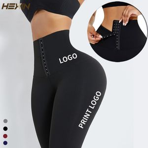 Leggings Damen Saunahose Fitness Hohe Taille Trainer Body Shaper Push Up Gym Yoga Shapewear 220817