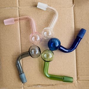 3cm Big Bola Burner Burner Pipes 14mm Jonta Macho Grosso Pyrex Vidro Tabaco Tobacco para Dab Rig Water Bubbler Bong Adaptador Para Fumar Clear Verde Verde Amarelo Azul Cinza