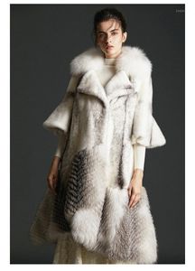 Furx pelliccia femminile Arlenesain Custom 2022 Design a tre colori patchwork Women Coat
