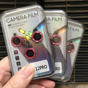 Protetor de lente de câmera de telefone de vidro temperado com diamante para Apple iPhone 13 12 11 Pro Max Mini Eagle Eagle Eye Protection Film