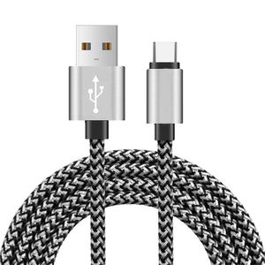 Hochschnelle USB-Kabel Typ C auf C-Ladeadapter, Datensynchronisation, Metall-Telefonleitung, starkes geflochtenes Ladegerät