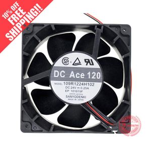 Fans & Coolings SANYO DENKI SAN ACE 109R1224H102 24V 0.25A 12038 12CM Frequency Cooling FanFans