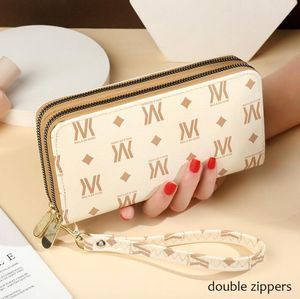 New Women Wallets double zippers mobile phone clutch bag Long Casual Wallet Money bag Card Holder carteras Female Purse