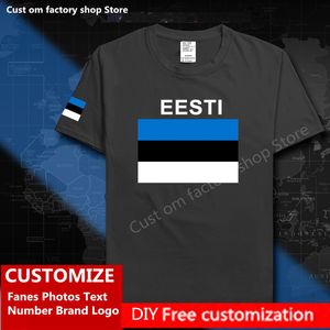 EESTI Baumwolle T-shirt Kundenspezifische Jersey Fans DIY Name Nummer Marke High Street Fashion Hip Hop Lose Beiläufige T-shirt Estland 220616