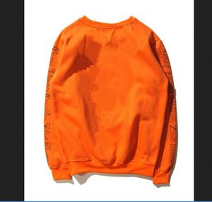 Black and orange Men's Hoodies & Sweatshirts women men Street Hip Hop Big Letter Print Pullover Sweater Jacket