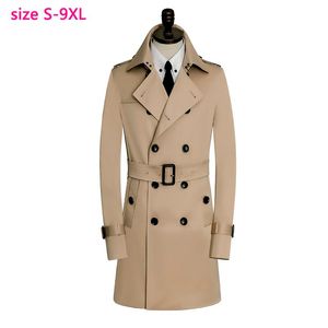 Men's Trench Coats Arrival Fashion Autumn Winter Men Windbreaker Long Style Double Breasted Casual Coat High Quality Plus Size S-8XL9XLMen's