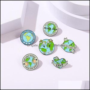 مجوهرات pinsbrooches الرجاء مساعدة الأرض دبوس مخصص أن يكون لطيفا عناق لا كوكب ب بروشات صدرية شارة بيئة dhkh3