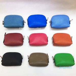 2022 new Fashion Coin Purse Mini Wallet Soft Real Cowskin Genuine Leather Women Pouch Female Short Pocket Money Bag