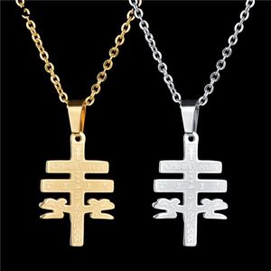 Anhänger Halskette ICAMGOLD CATHOLIC CARAVACA KRUCIFIX orthodox Russland Cross Halskette mit Cherub Angel Christian für MenPendant