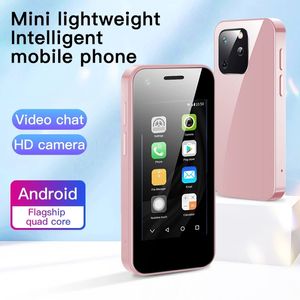 Super Mini SOYES XS13 Android 6.0 Cell phones Unlocked 3G WCDM Smartphone 3D Glass Slim Body Dual Sim 1GB 8GB Quad Core 1000mAh Google Play Market Cute Smartphone