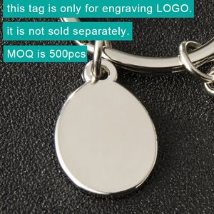 Partido Favor Promoção Promoção Presente 2-Anéis de Metal Masculino Chaveiro Customizável Logotipo Portátil Chaveiro Chaveiro Duplo Anéis Anti-Ferrugem Keyrings ZL0787-1