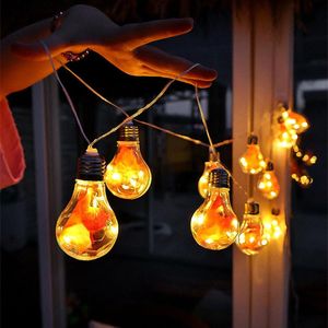 Strings Solar LED Lights Bulb 4m 10 Balls Garland Dekoracja na świeżym powietrzu na rok Boże Narodzenie Brithday Party Lawpled Stringsled