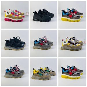 S Tasarım Çocuk Üç Ayakkabı Sneaks Bebek Temiz Kabarcık Alt Siyah Beyaz Gri Kırmızı Pembe Mavi Yeşil Sarı Platform Ayakkabı Kızlar Erkekler Trenler Günlük Sporlar