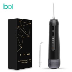 Boi USB Rechargeable 300ML Large Capacity Adult IPX7 Waterproof Oral Irrigator Pulse Water Flosser Portable Cleaning Devices 220601