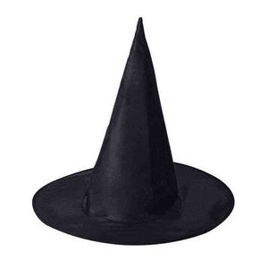 Wholesale halloween costumes make up resale online - Womens Black Witch Hat For Halloween Costume Accessory Peaked Cap Oxford Cloth Wizard Makeup Prop L220601