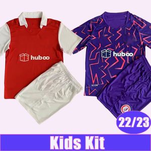 22 23 JAMES WILLIAMS MARTIN Kids Kit Soccer Jerseys DASILVA WEIMANN WELLS MOORE Home Red Goalkeeper Football Shirt Short Sleeve on Sale
