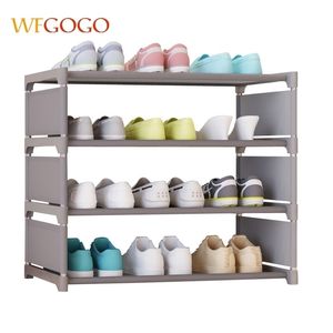 Multicolor Simple Shoe Cabinets Ironwork Assembly of Rack with Modern Dustproof Cabinet Four floors 50cm Hight Y200527