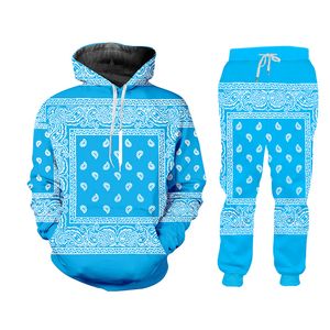 Neue 3D Druck Bandana Mode Männer Frauen Trainingsanzüge CrewNeck Hoodies + Hosen Plus Größe S-6XL Harajuku002