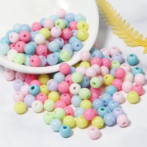 100pcs/lot Diy Loose Bead for Jewelry Bracelets Necklace Hair Ring Making Accessories Crafts Acrylic Kids Handmade Beads