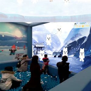 Toque interactivo de proyección de pared y piso para cualquier juego de proyectores 7 juegos de efectos en el restaurante y parque de atracciones del hotel de la sala de jardín de infantes