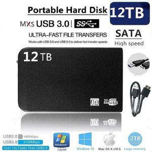 Externa hårddiskar 2,5 8TB Solid State Drive 12TB Lagringsenhet Dator Bärbar USB3.0 SSD Mobilskiva DurExternal