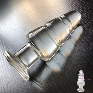 S/M/L Şeffaf Cam Anal Fiş Yapay penis Dilator Genişletici Popo Tapaları Büyük Big Buttplug Ass Seksi Oyuncaklar Kadın