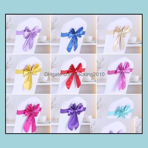 SASHES FÖRETAG ERS HEM TEXTILER GARDEN SPANDEX WEDDAG POCIELL BOW BOWKNOT CHIFFON WILLOW ELASTIC DH7GM