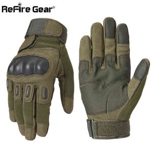 ReFire Gear Military Equipment Tactical Gloves Men T Combat Army Gloves Paintball Shoot Bicycle Knuckle Full Finger Gloves T220815