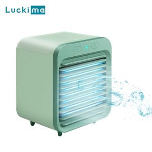 Miniar condicionado portátil, ventilador de mesa, 5000mAh, refrigerador de ar recarregável, mesa, umidificador, umidificador, para escritório, casa, 220719