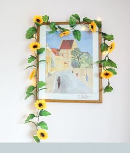 Saiten Sonnenblume LED Leuchten Pflanze Hordera Saite Leichte Girlande Vorhang süßes Mädchen Schlafzimmer kreative lustige Mode Dekore Lucesled