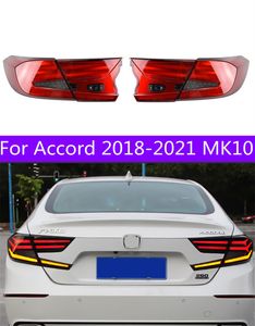 Части задних сил для Accord 18-21 MK10 Taillights Задняя лампа Светодиодный DRL Рабочий сигнал Тормозные Реверсивные Парковка Свет Faceelift