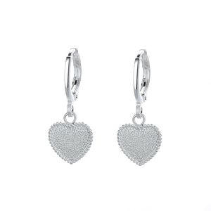 Matte Love Design Earrings Cool Fashion Heart-Shaped Short Ear Buckle Girl Women Jewelry