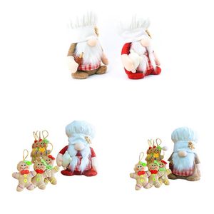 Christmas Decorations Decoration Dwarf Chef Faceless Doll European Style Home El Gingerbread Man Ornament GiftChristmas