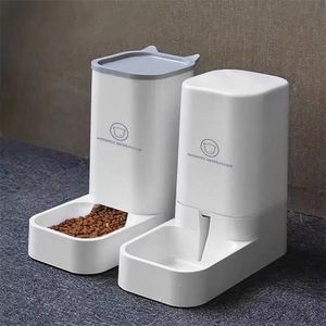 3.8L Automatisk matare Vattendispenser Fountain Stor kapacitet Matningsanordning för Cat Dog Bowl Pet Supply 220323