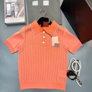 502 2022 Summer Kint pullover krótkie rękawowe marka szyi lapel