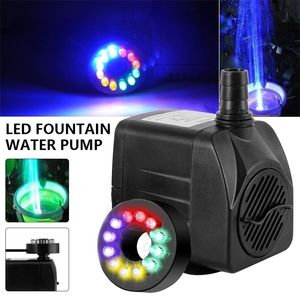 15W LED -ljus nedsänkbar riumvattenpump Garden Fountain Oxygen Riums UseUuk Plug Y200917