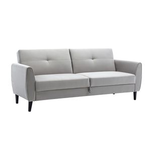 Vardagsrumsmöbler pu läder modern konvertibla fällbara futonbäddar med förvaringslåda för kompakt bostadsyta lägenhet sovsal högkvalitativ svart grå